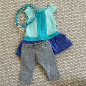 NEW American Girl Doll Color Block Dress and Leggings Outfit